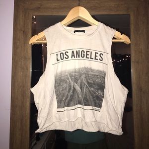 Brandy Melville cropped Los Angeles tank top